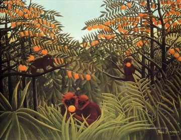 オレンジ畑の猿 アンリ・ルソーの猿 Oil Paintings
